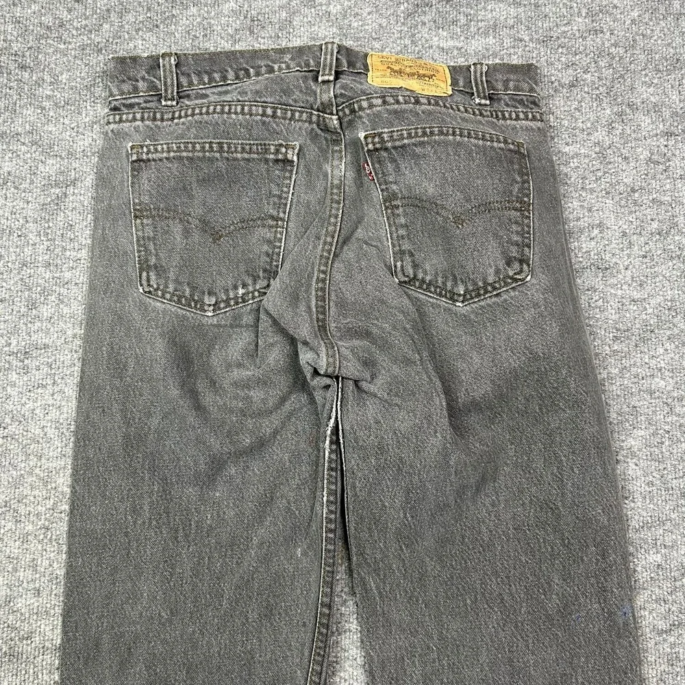 Vintage Levi's 505 Jeans Men's Black Denim Pocket Classic USA Made - 33X34